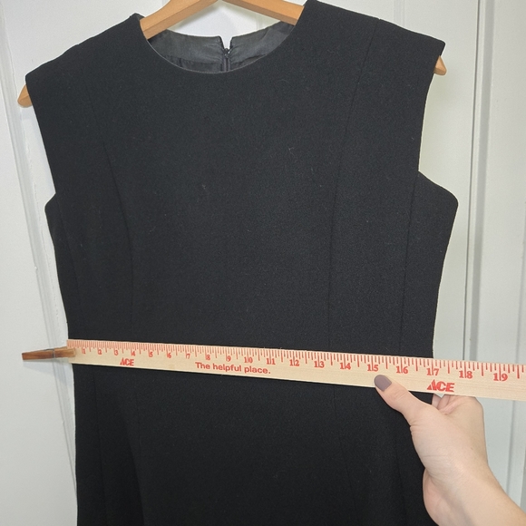 Pauline Trigère Rare Couture Vintage Black Holiday Party Dress Designer Size 12 - Picture 13 of 16